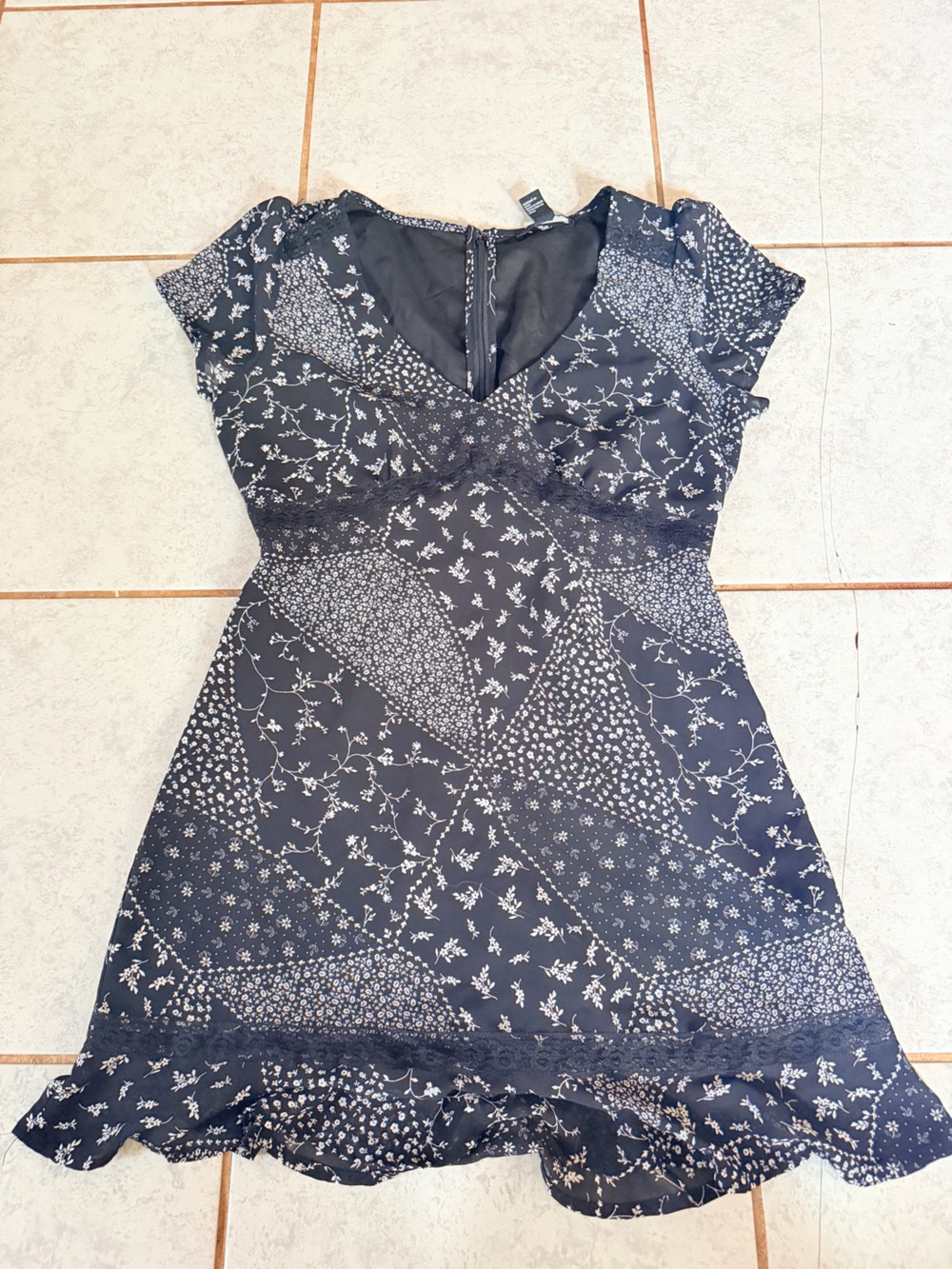 Floral Patchwork Midi Dress